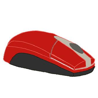 Red Computer Mouse Graphic PNG