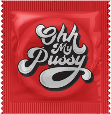 Red Condom Package Design PNG