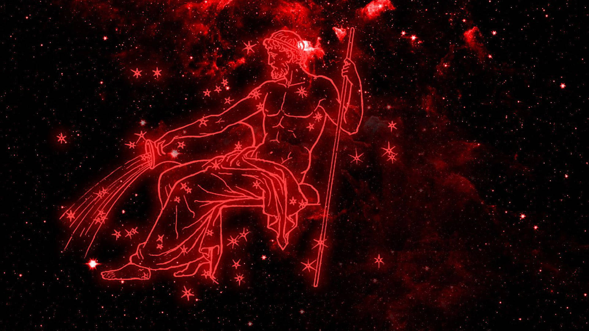 Red Constellation Aquarius Wallpaper