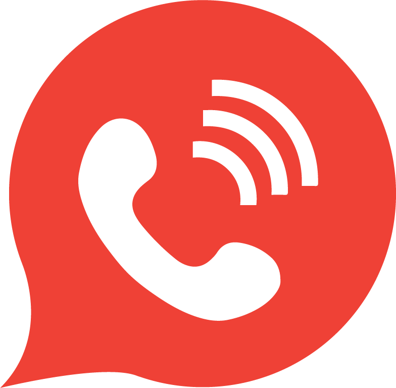 Red Contact Iconwith Phone Symbol PNG