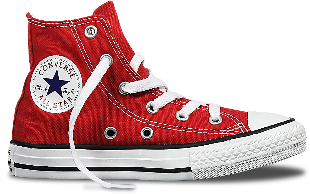 Red Converse Chuck Taylor All Star Sneaker PNG