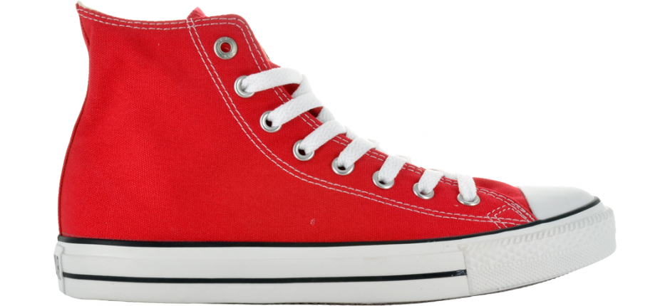 Red Converse High Top Sneaker PNG