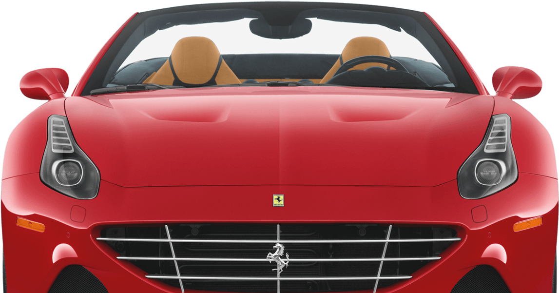 Red Convertible Sports Car Front View PNG