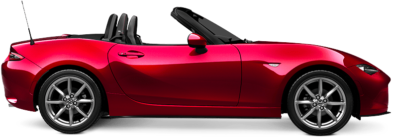 Red Convertible Sports Car Side View PNG