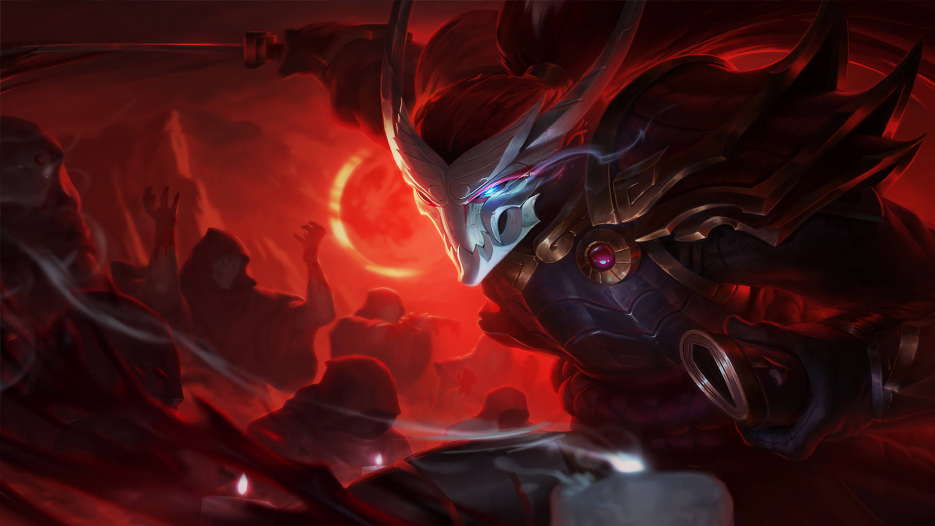 Red Cool League Of Legends Champ Wallpaper
