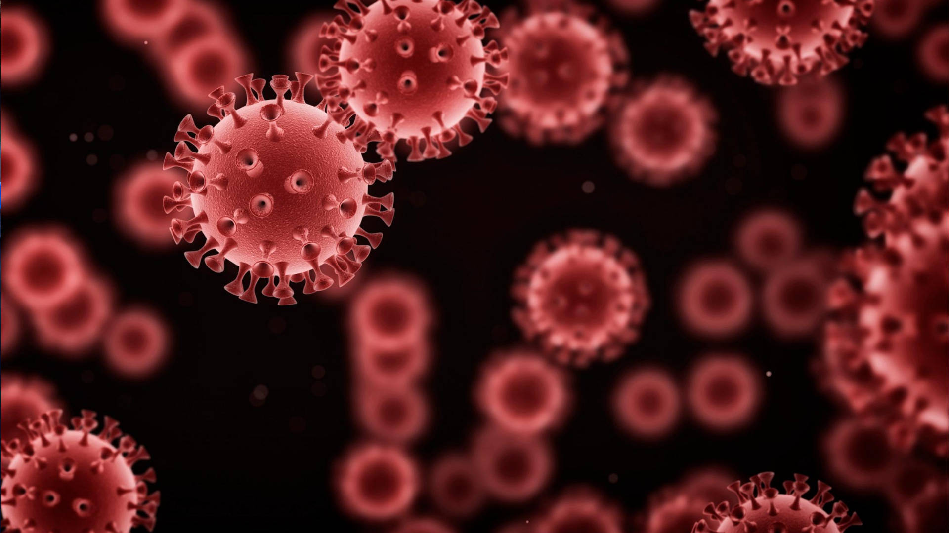 Red Coronavirus 3d Model Background
