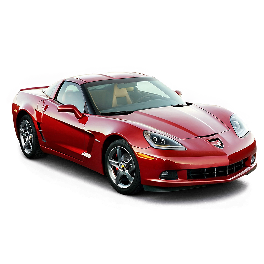 Red Corvette Png 06252024 PNG