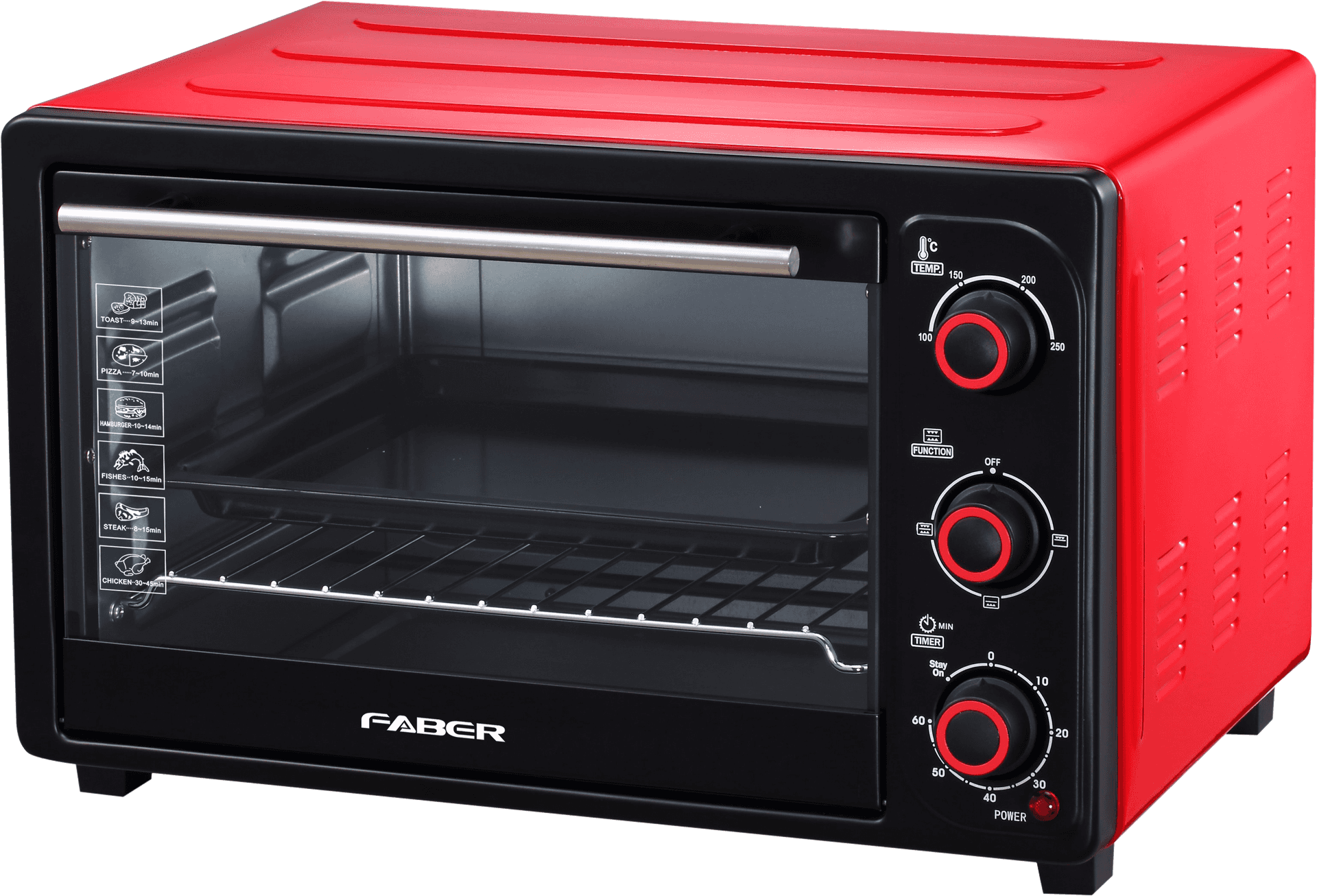 Red Countertop Convection Oven PNG