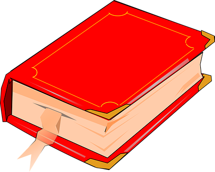 Red Cover Book Cartoon PNG