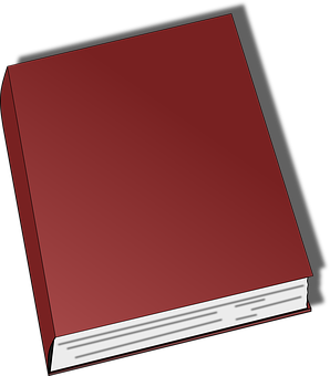 Red Cover Book Vector Illustration PNG