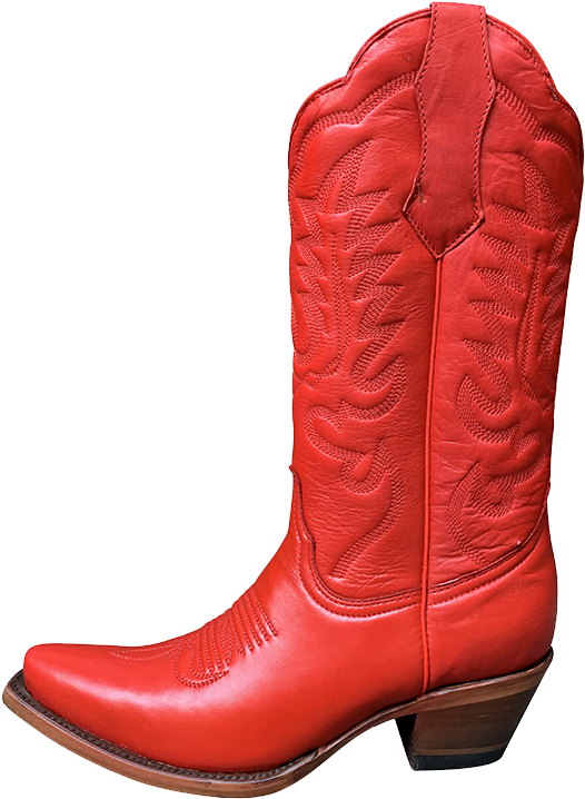 Red Cowboy Boot Western Wear.png PNG