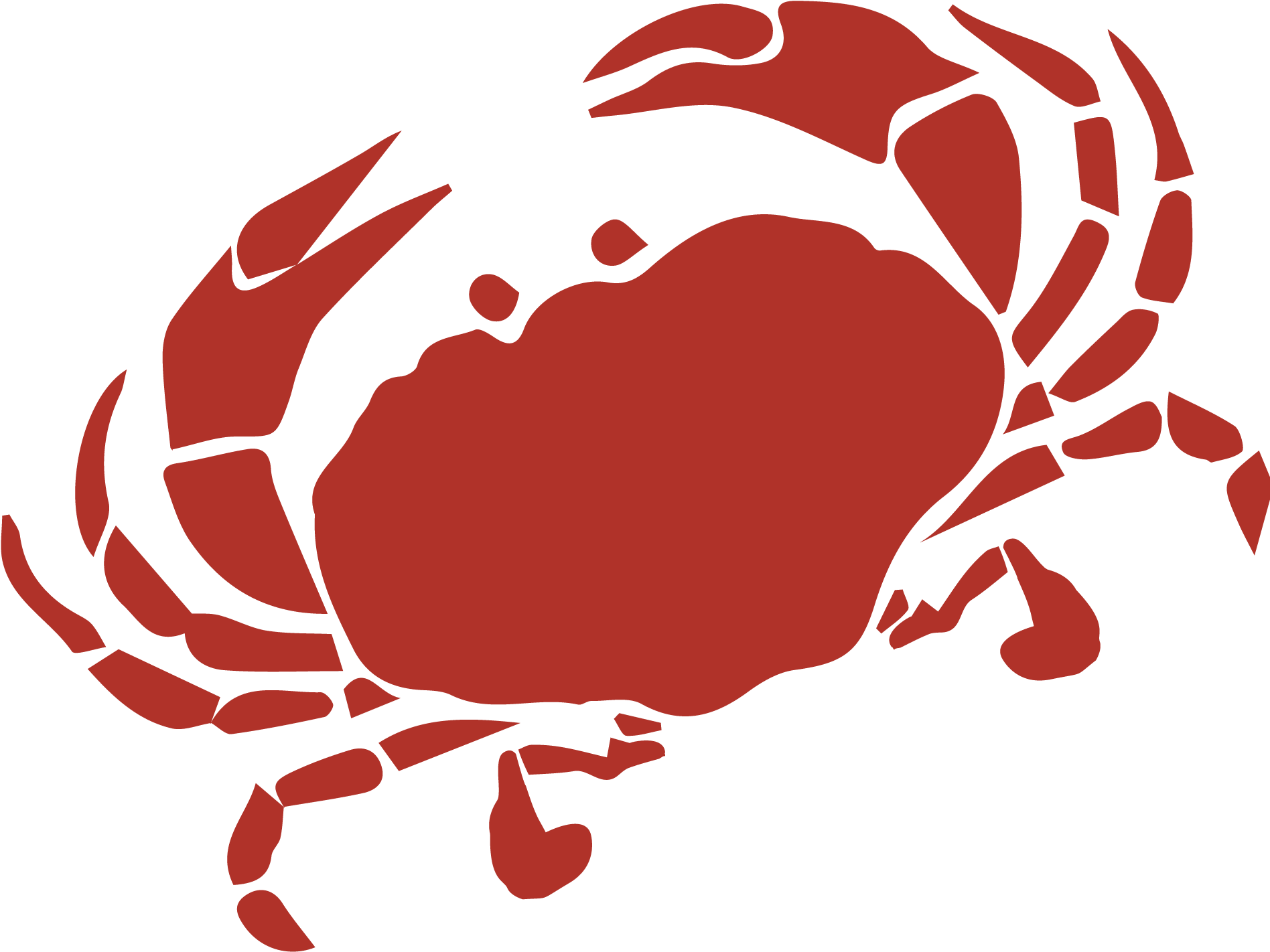 Red Crayfish Silhouette PNG
