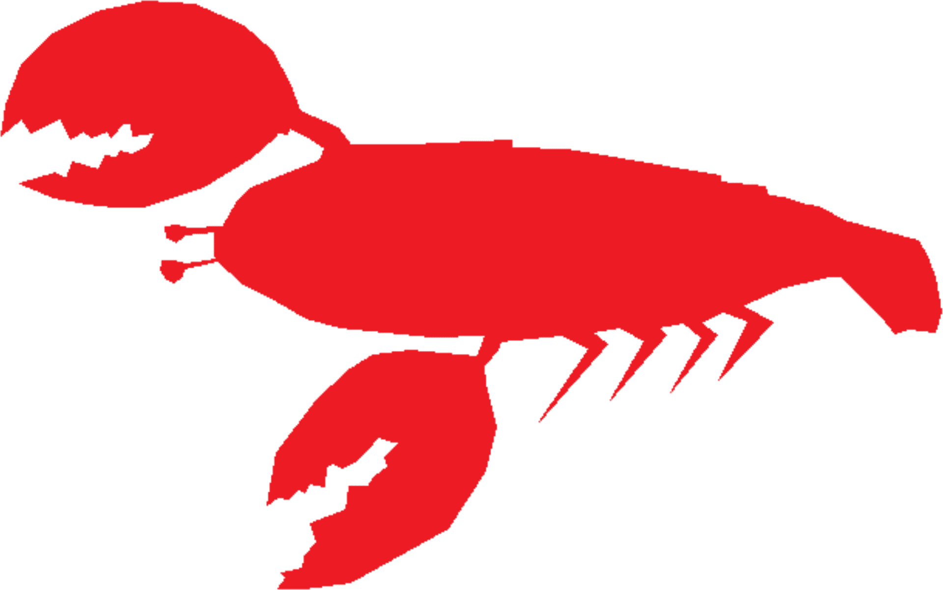 Red Crayfish Silhouette PNG