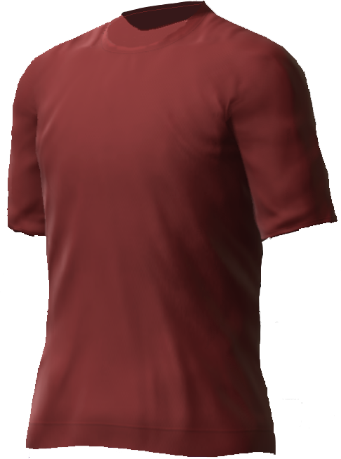 Red Crew Neck T Shirt Mockup PNG