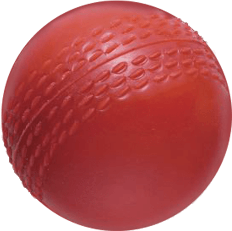 Red Cricket Ball Closeup PNG