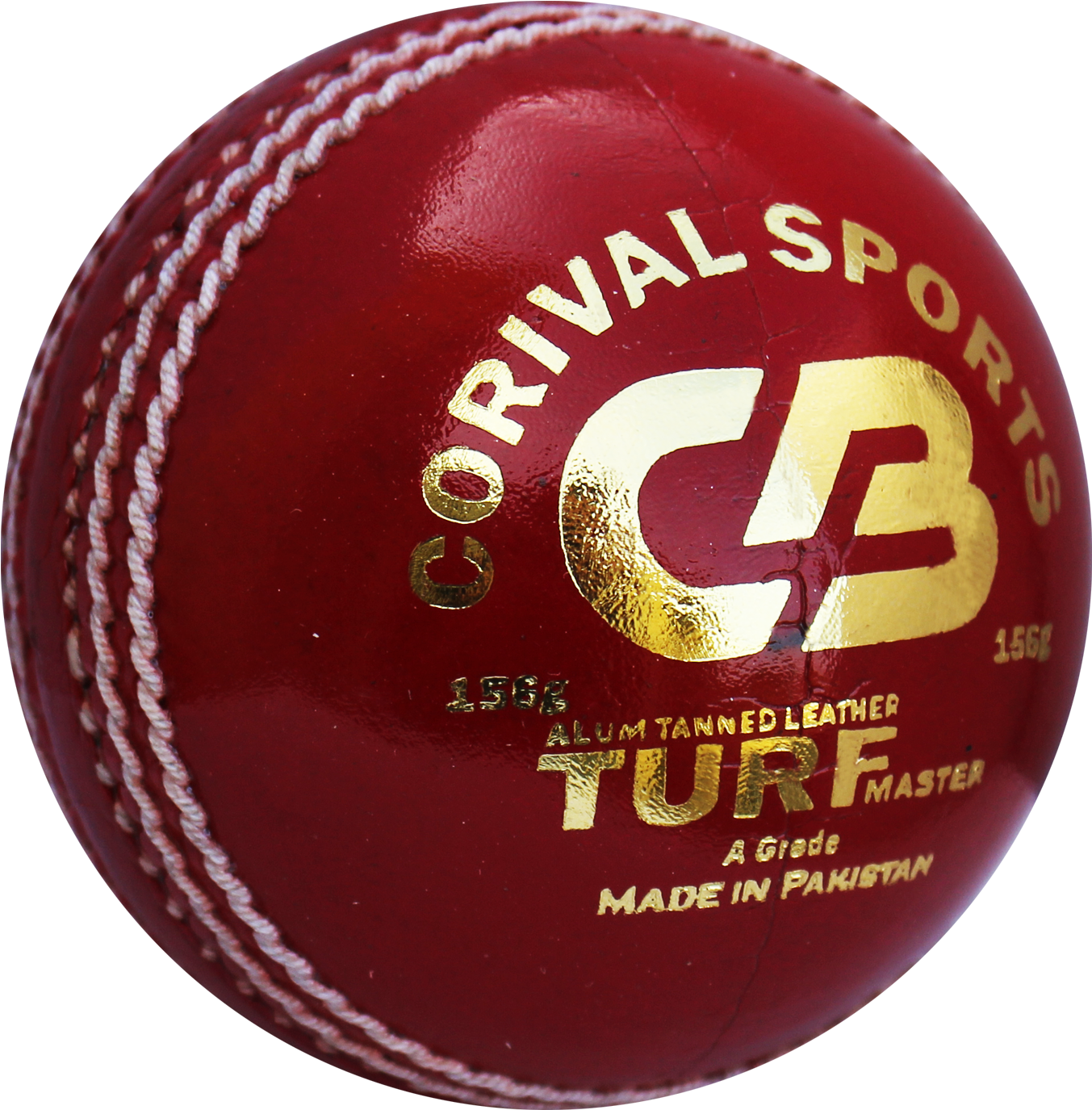 Red Cricket Ball Closeup PNG