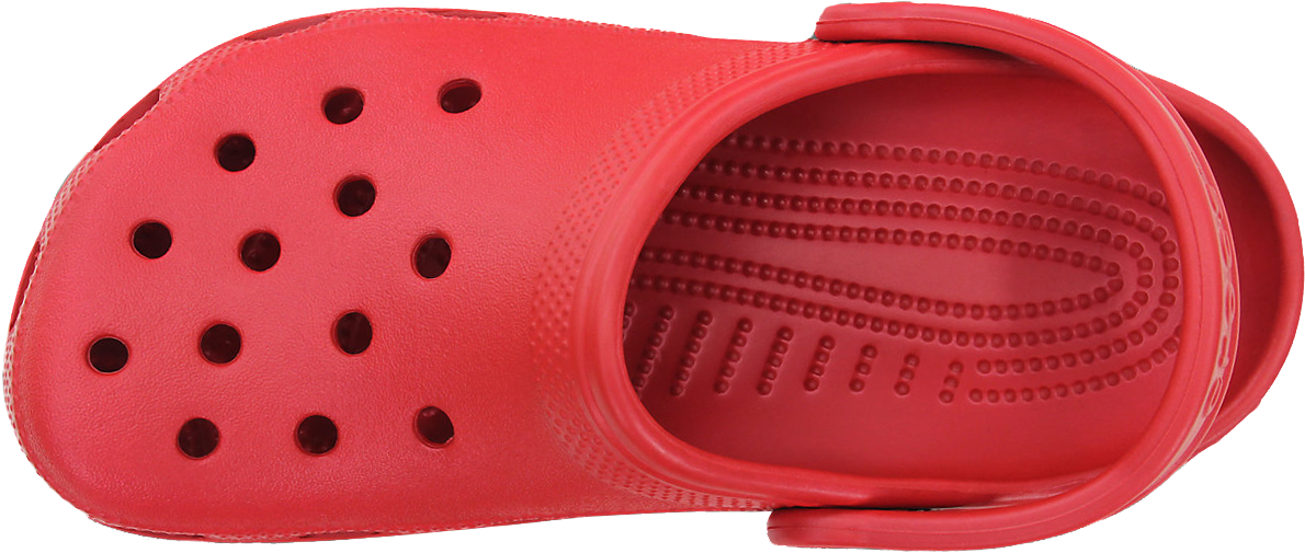 Red Crocs Sandal Single Top View PNG