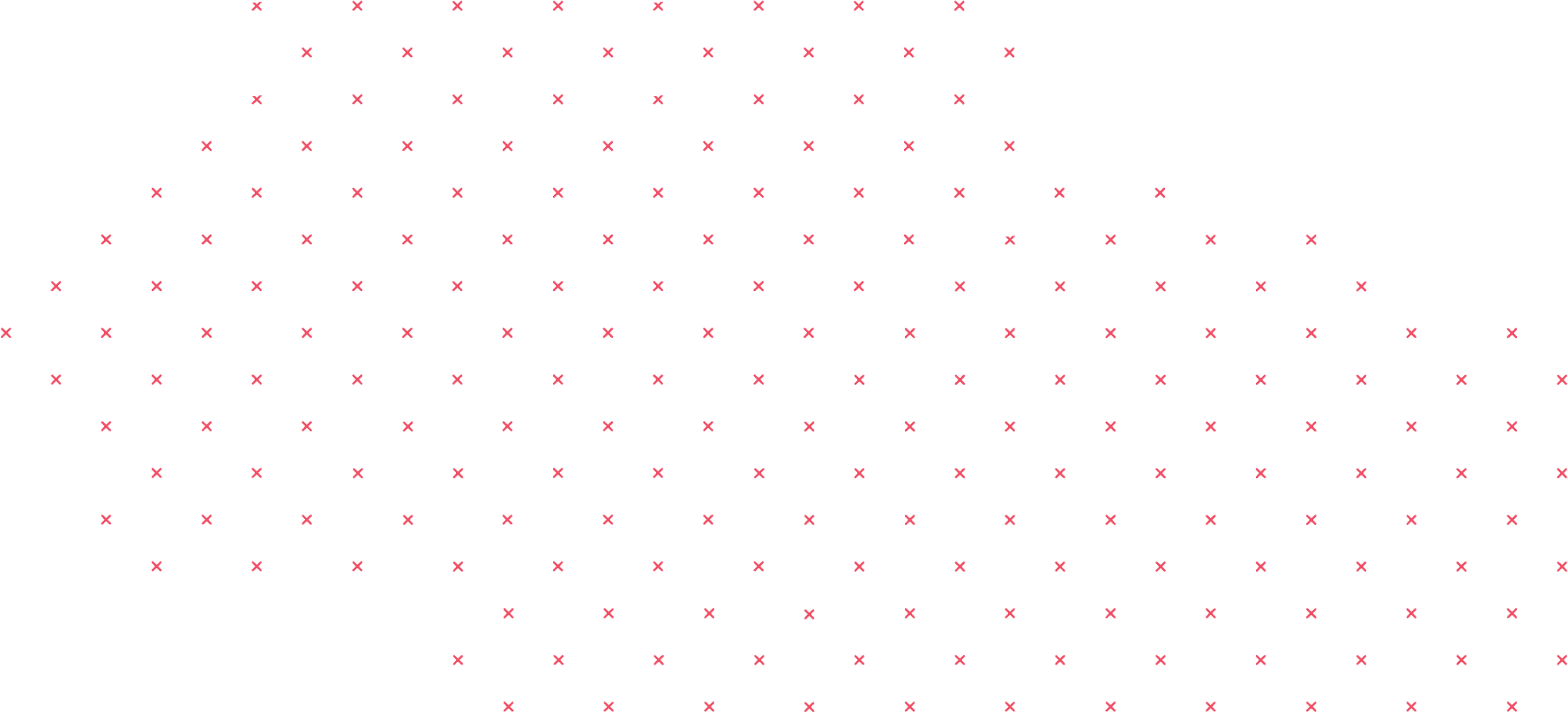 Un patrón de pequeñas cruces rojas distribuidas uniformemente sobre un fondo azul oscuro.