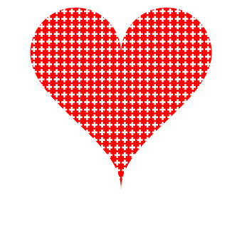 Red Cross Pattern Heart PNG