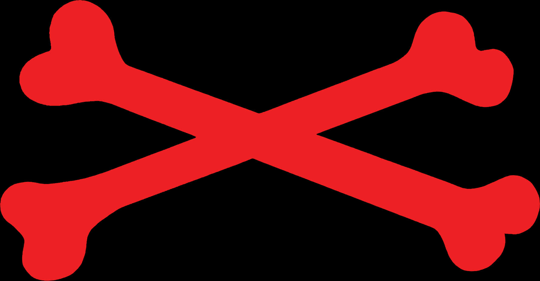 Red Crossbones Graphic PNG