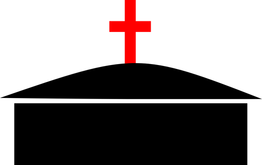 Red Crosson Black Background PNG