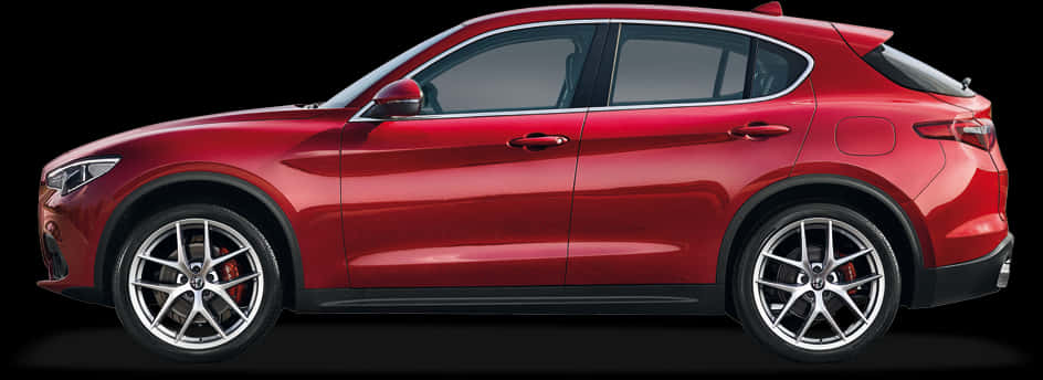 Red Crossover S U V Side View PNG