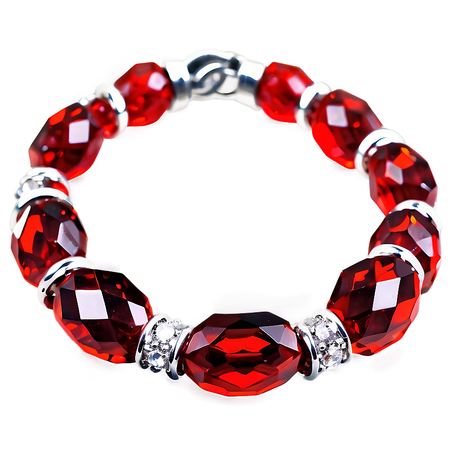 Red Crystal Bracelet Png Iym PNG