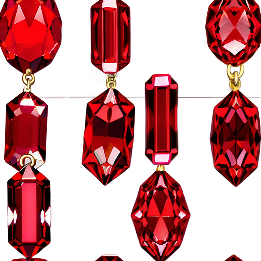 Red Crystal Charm Png Rev PNG