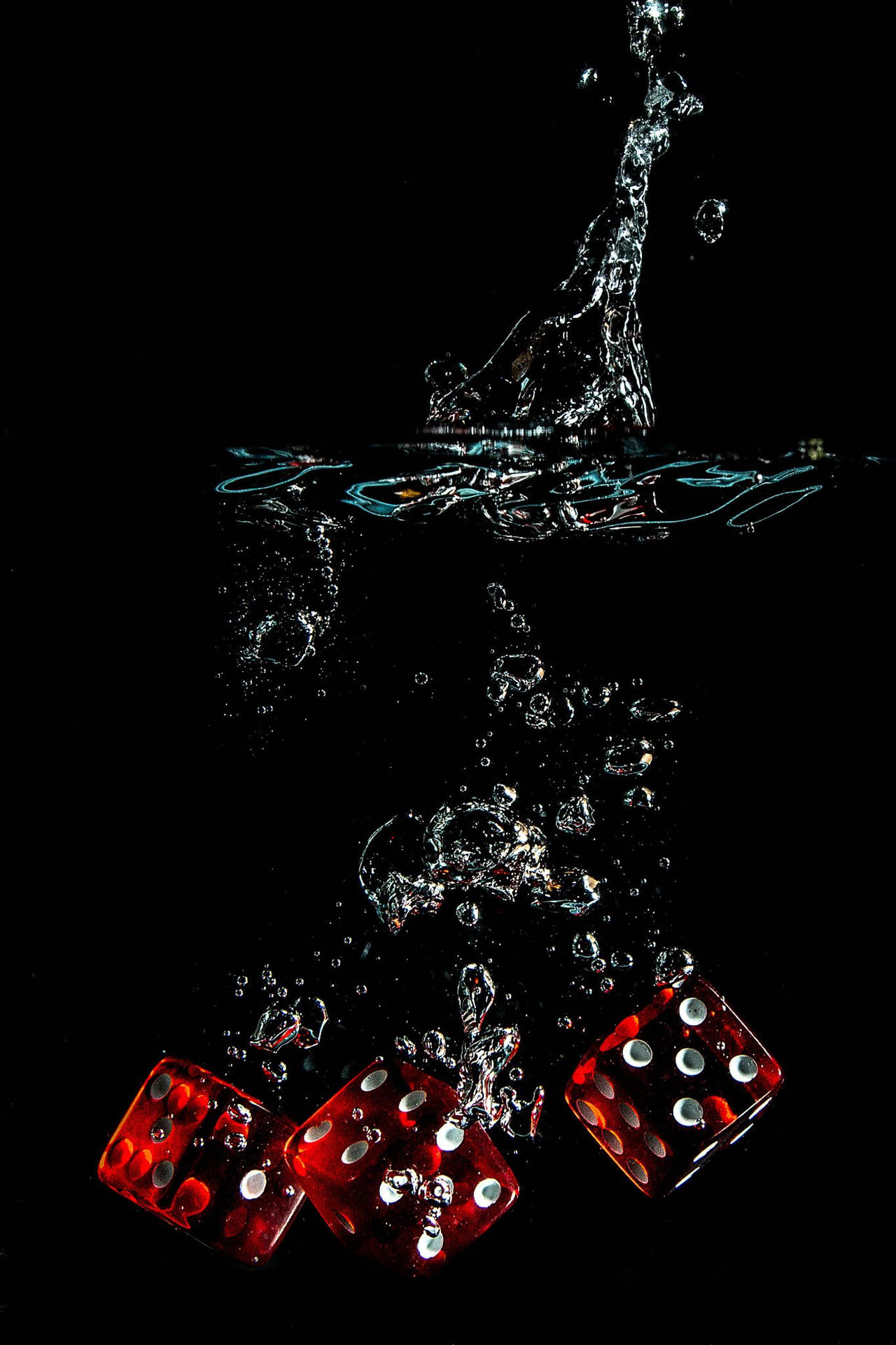 Red Crystal Dice Wallpaper