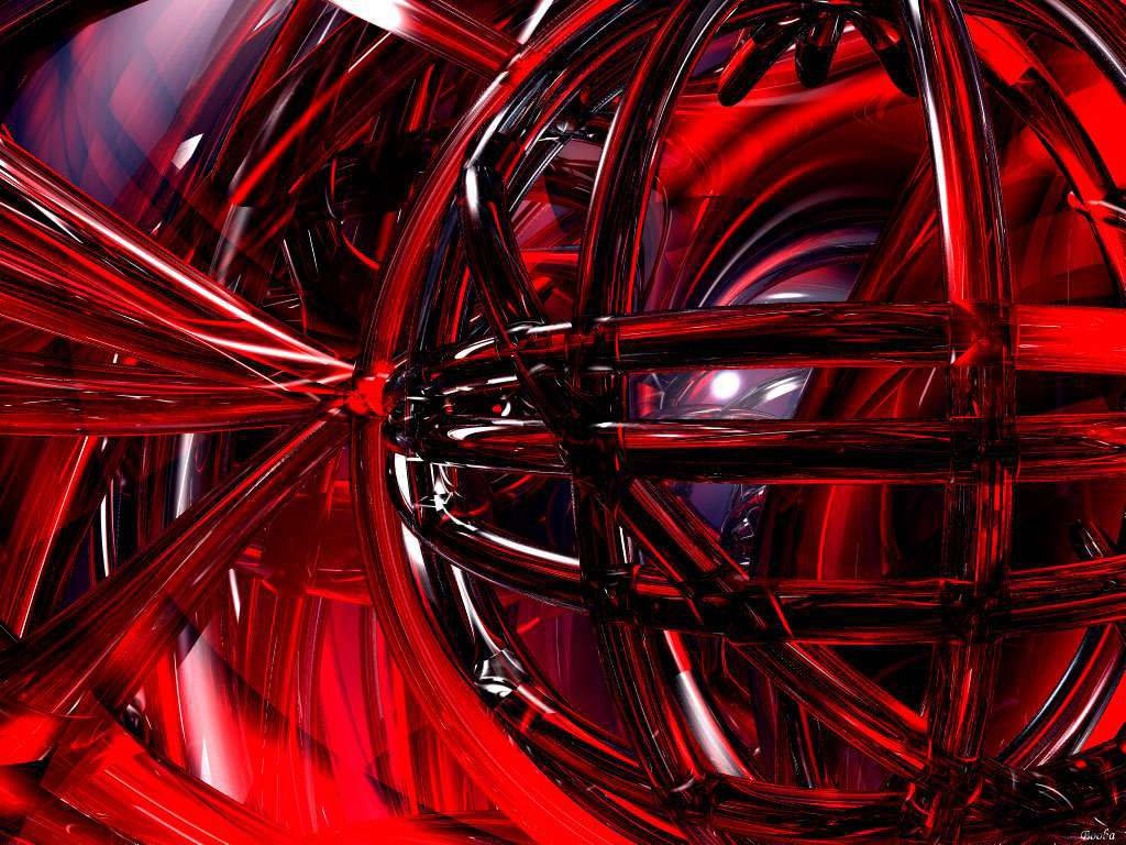 Red Crystal Digital Art Wallpaper