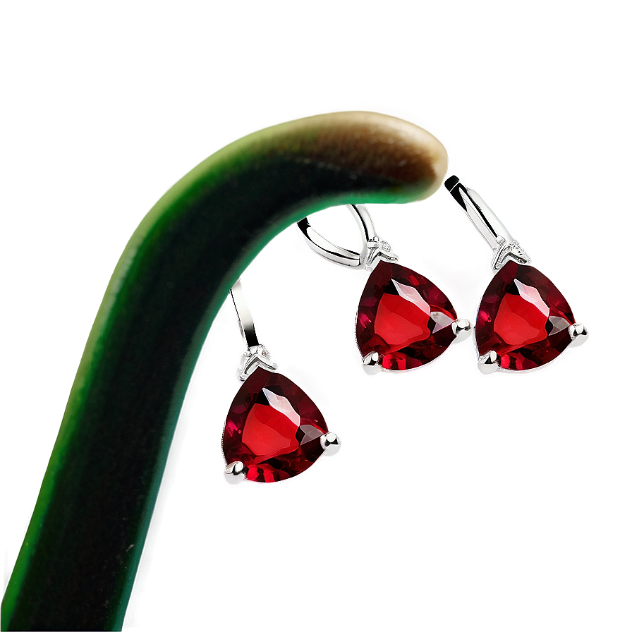 Red Crystal Earrings Png 40 PNG