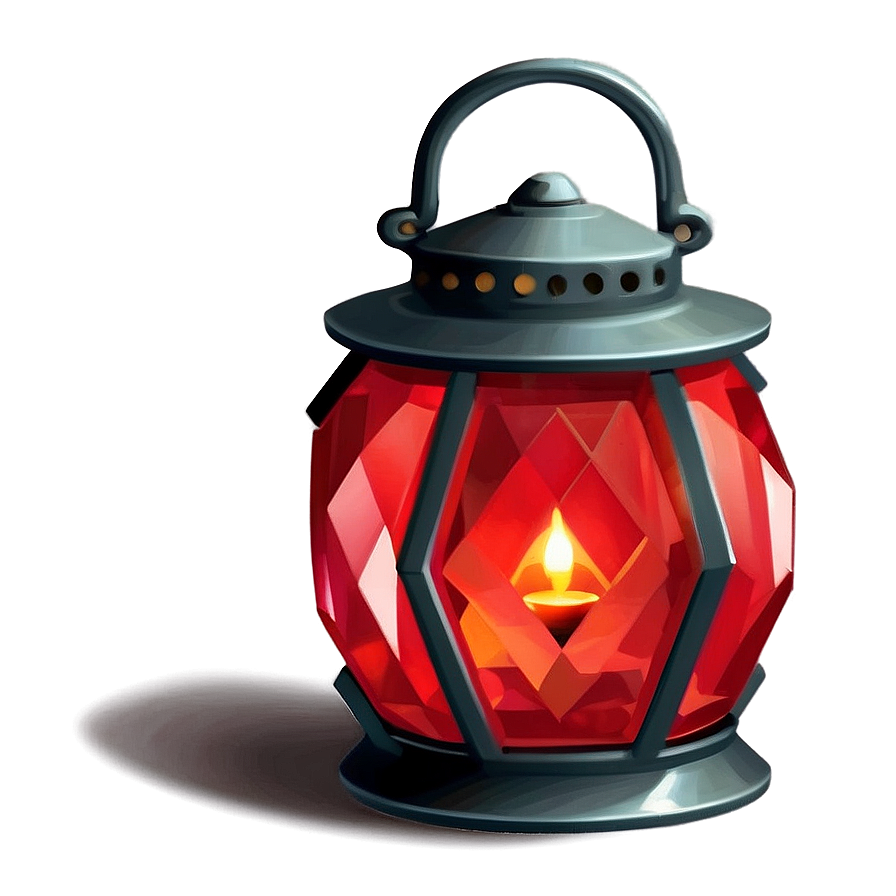 Red Crystal Lantern Png 10 PNG