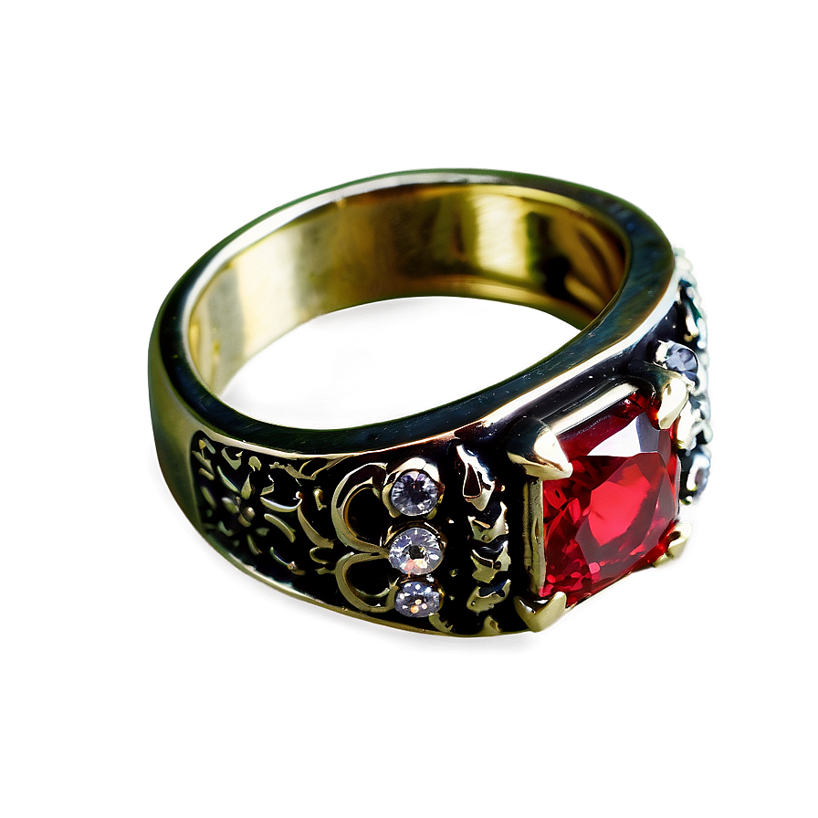 Red Crystal Ring Png 06242024 PNG