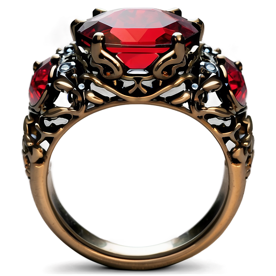 Red Crystal Ring Png Hxm98 PNG