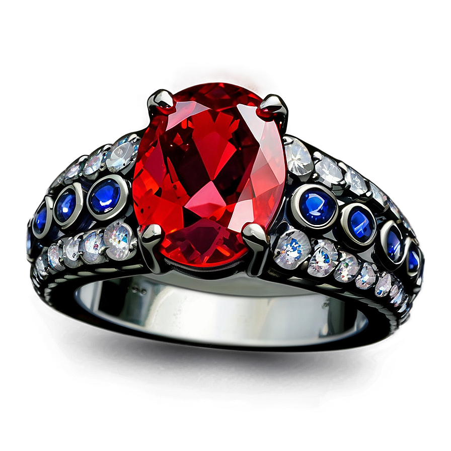 Red Crystal Ring Png Tjk PNG