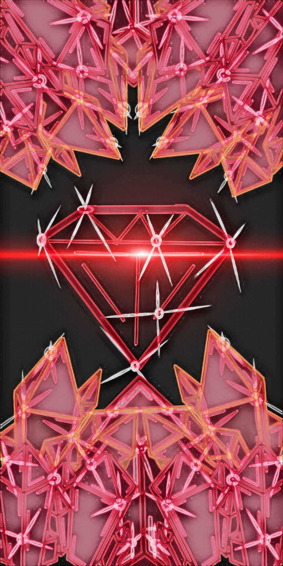 Red Crystal Spikes Wallpaper