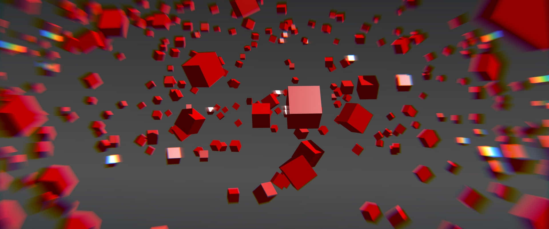 Red_ Cubes_ Floating_in_ Space Wallpaper