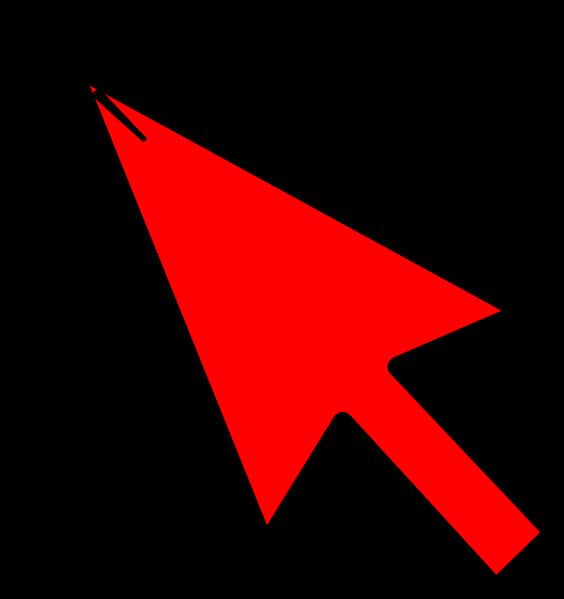 Red Cursor Iconon Black Background PNG