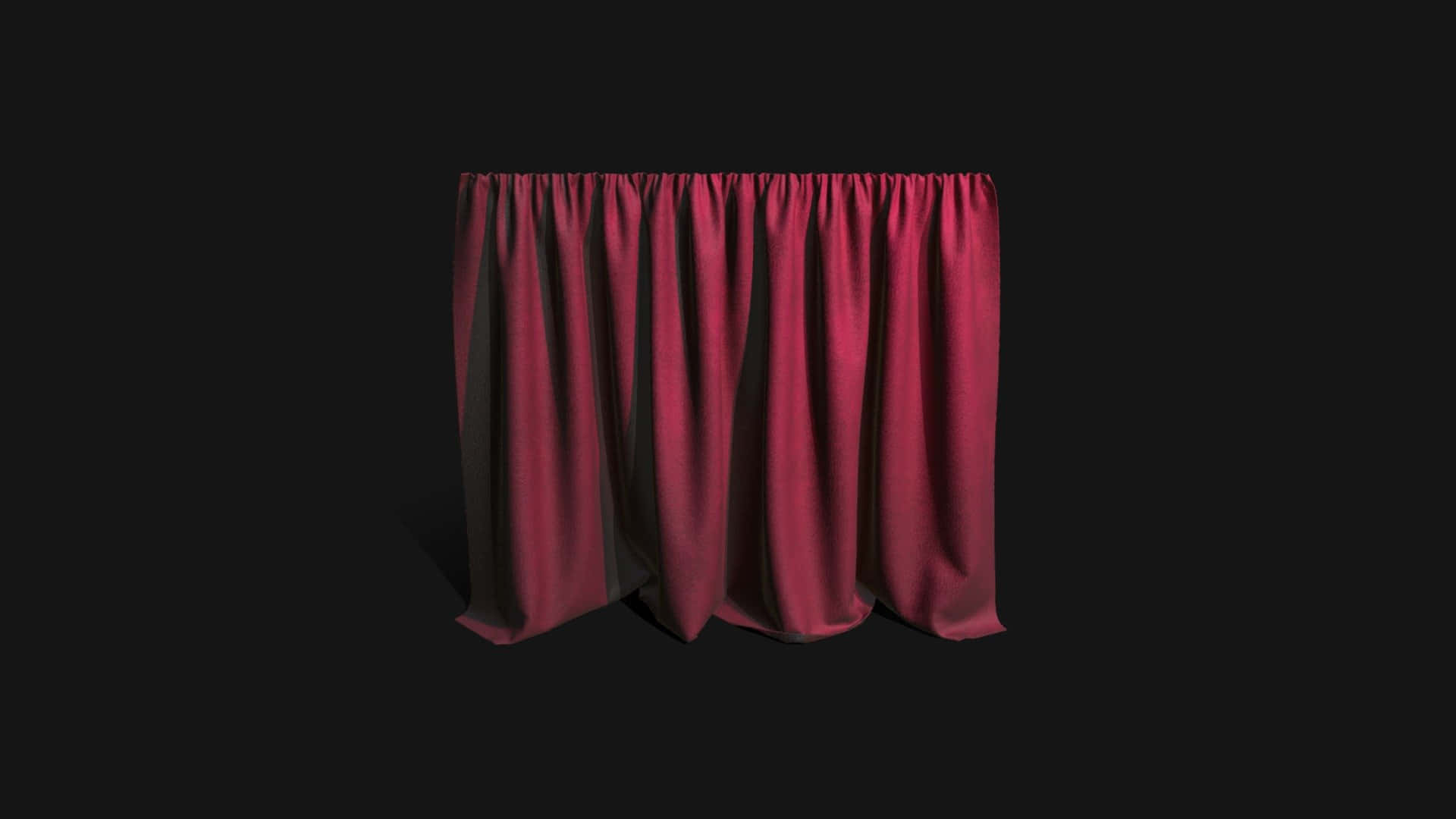 Dark Red Curtain opening onto a dramatic scene