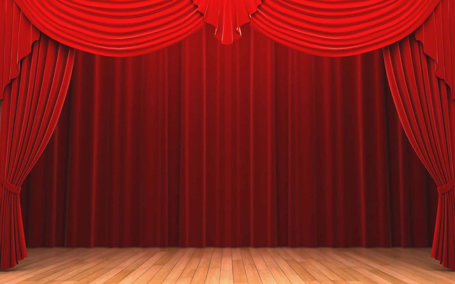 Red Curtain Stage Digital Art Wallpaper