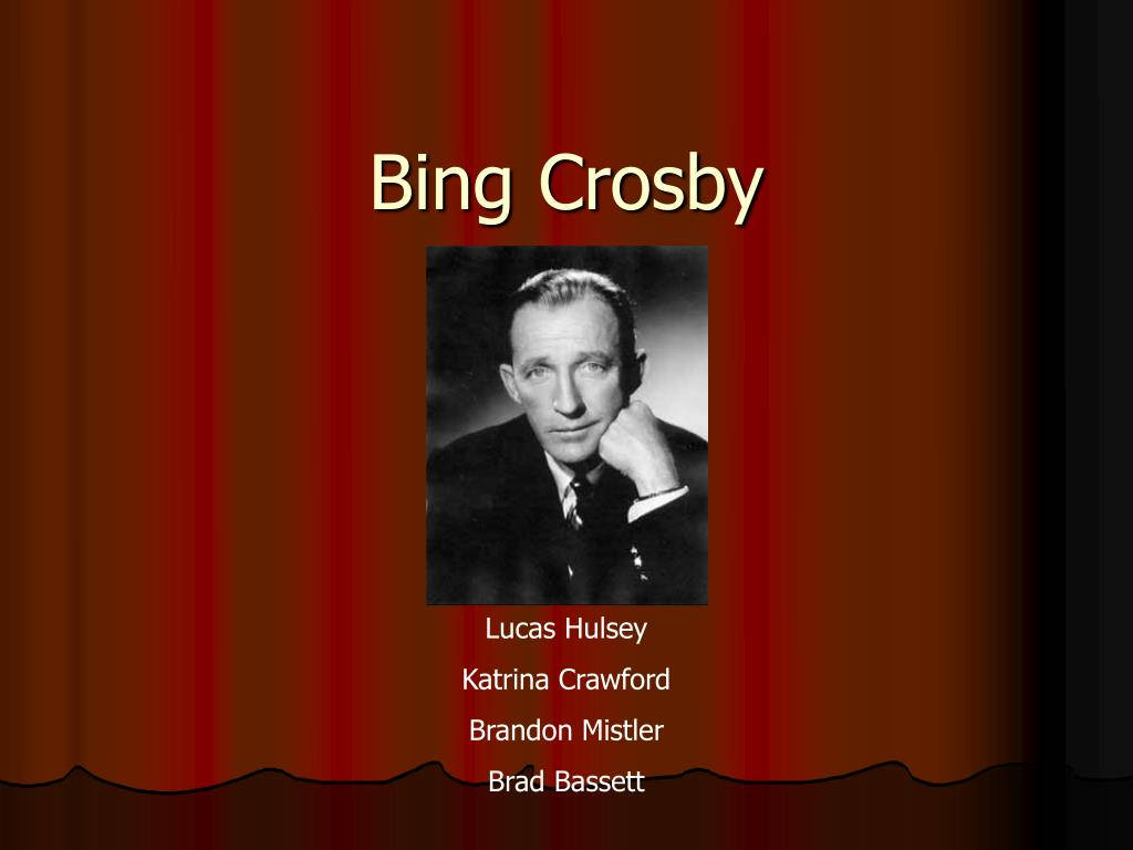 Röda Gardiner Bakom Bing Crosby Wallpaper