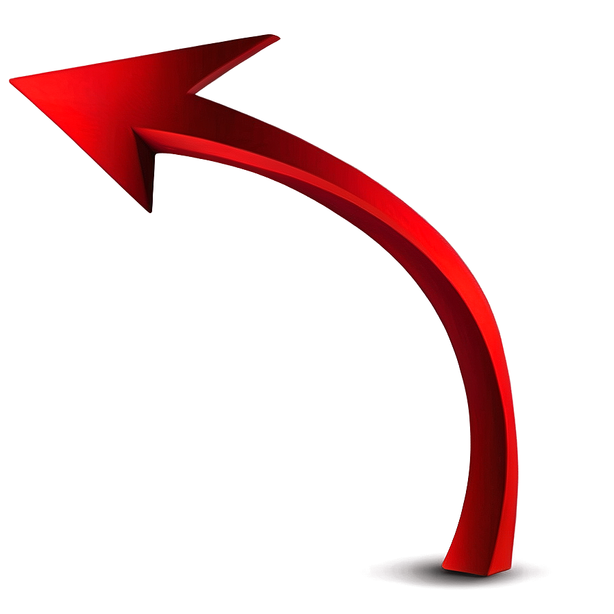 Download Red Curved Arrow Png 06122024 | Wallpapers.com