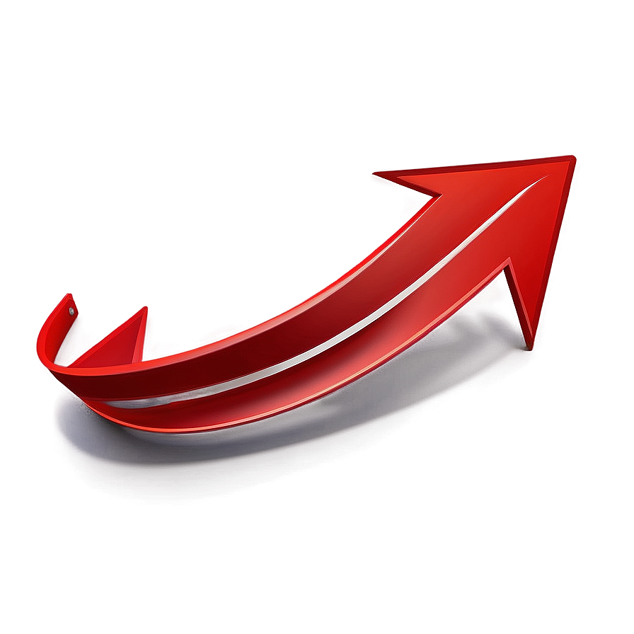 Red Curved Arrow Png 06122024 PNG