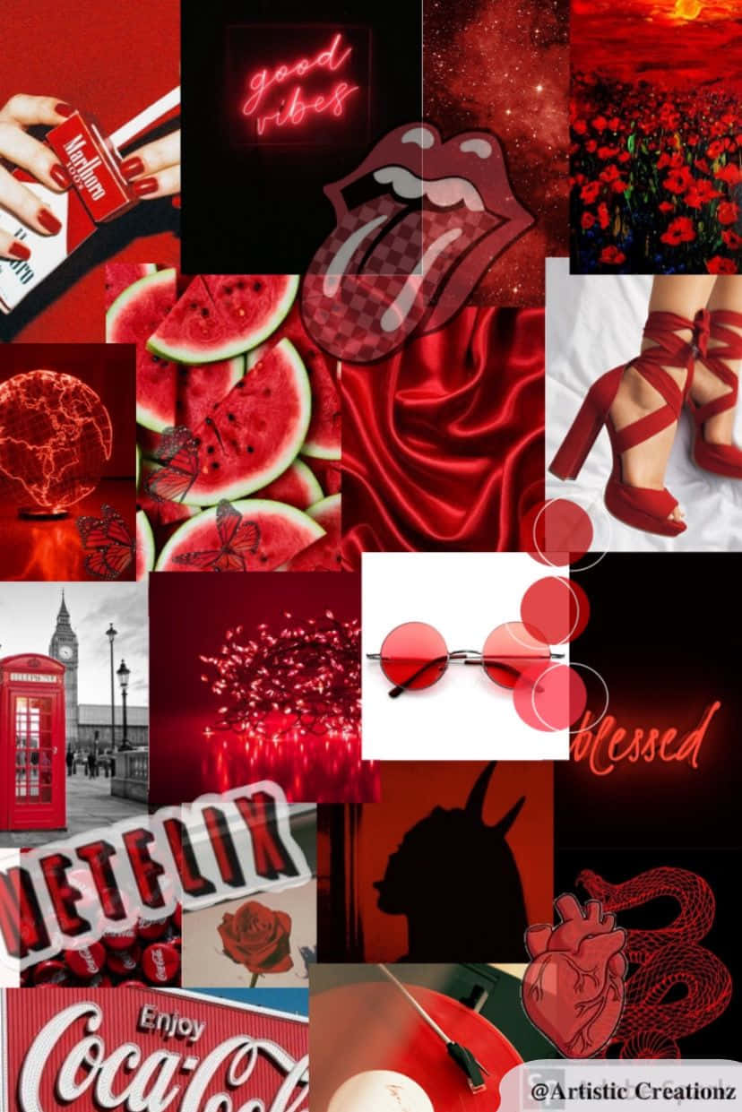 "Catch that perfect hues of red with a dash of cuteness." Wallpaper