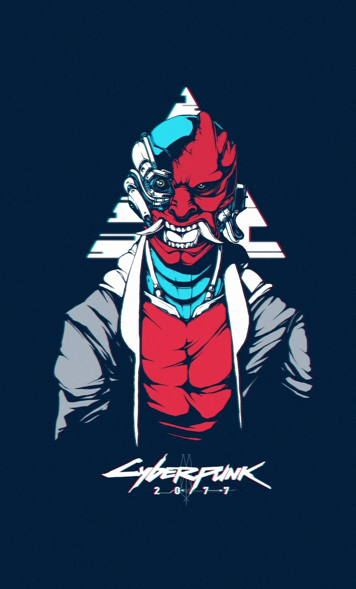 Red Cyber Demon Cyberpunk 2077 Iphone Wallpaper
