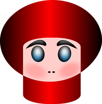 Red Cylinder Character Graphic PNG