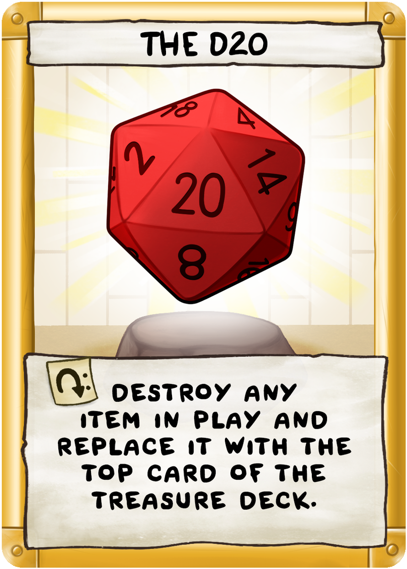 Red D20 Dice Card PNG