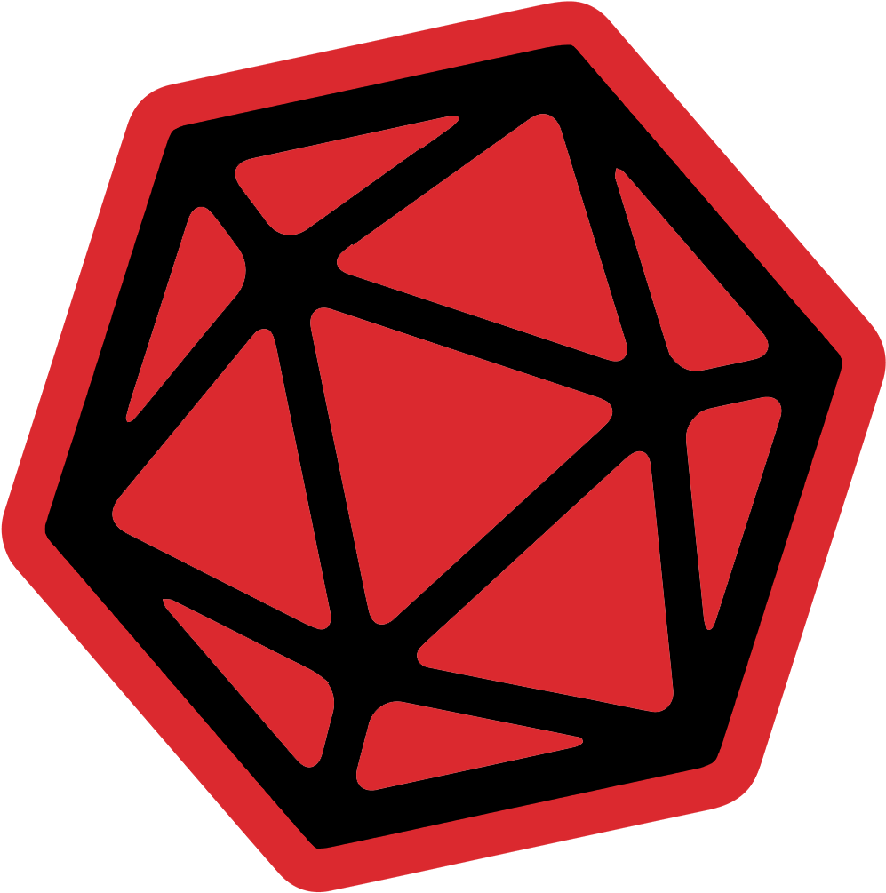 Red D20 Dice Icon PNG
