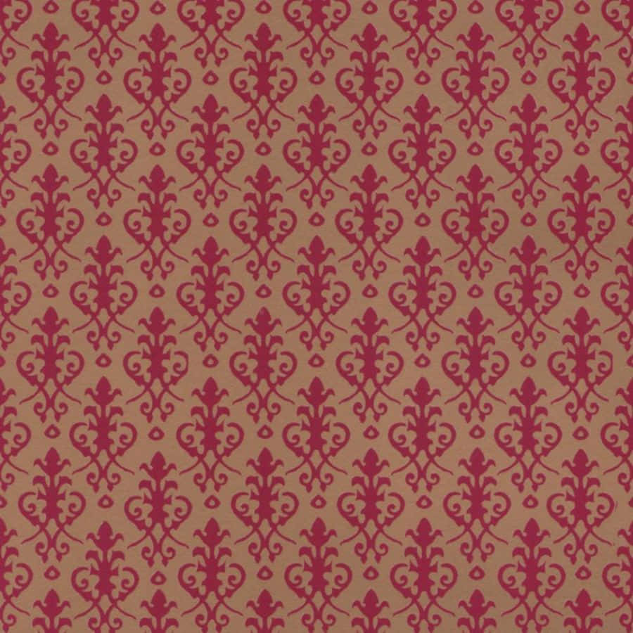 Red Damask Pattern Background Wallpaper