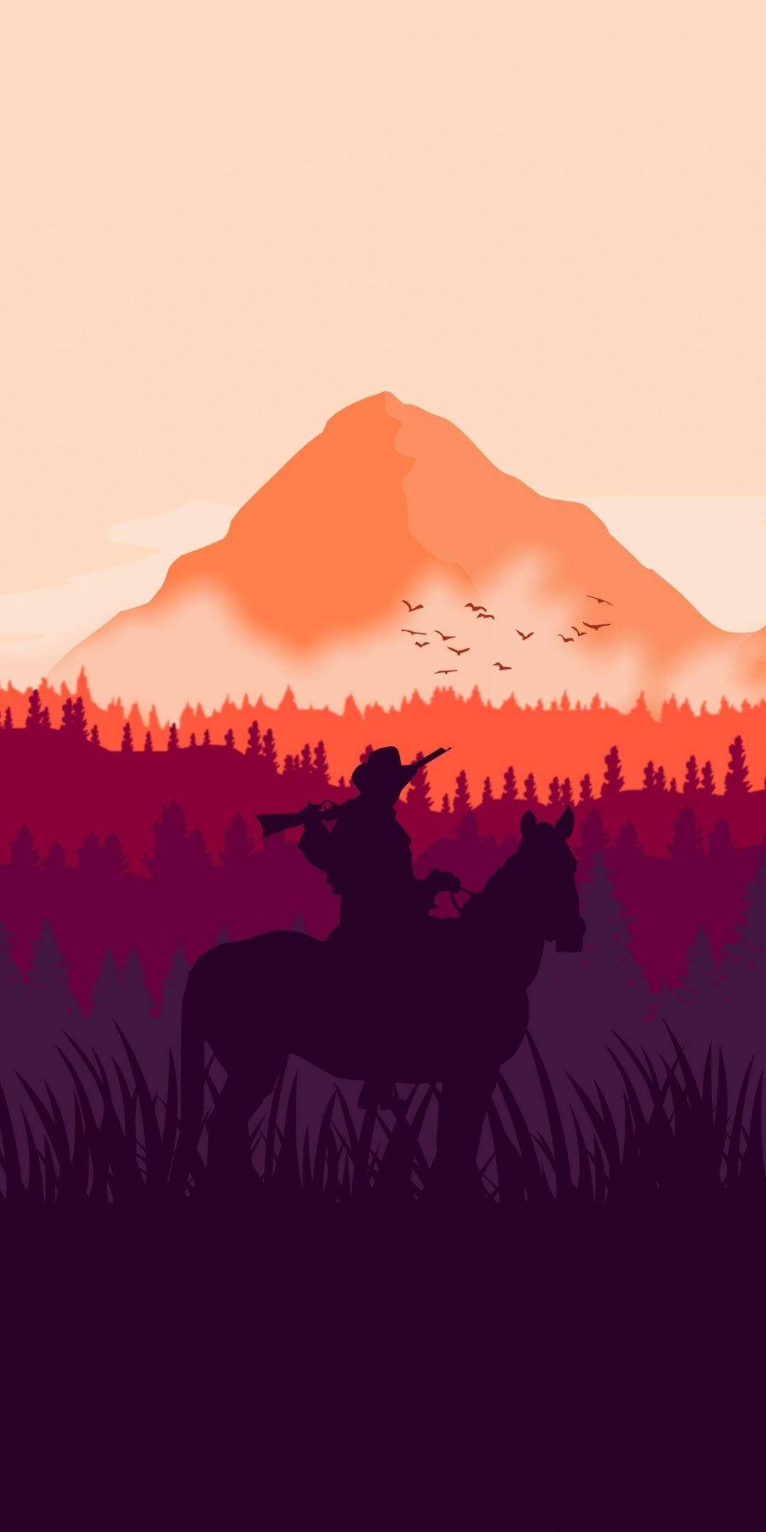 Red Dead Iphone Horse And Mountain Wallpaper